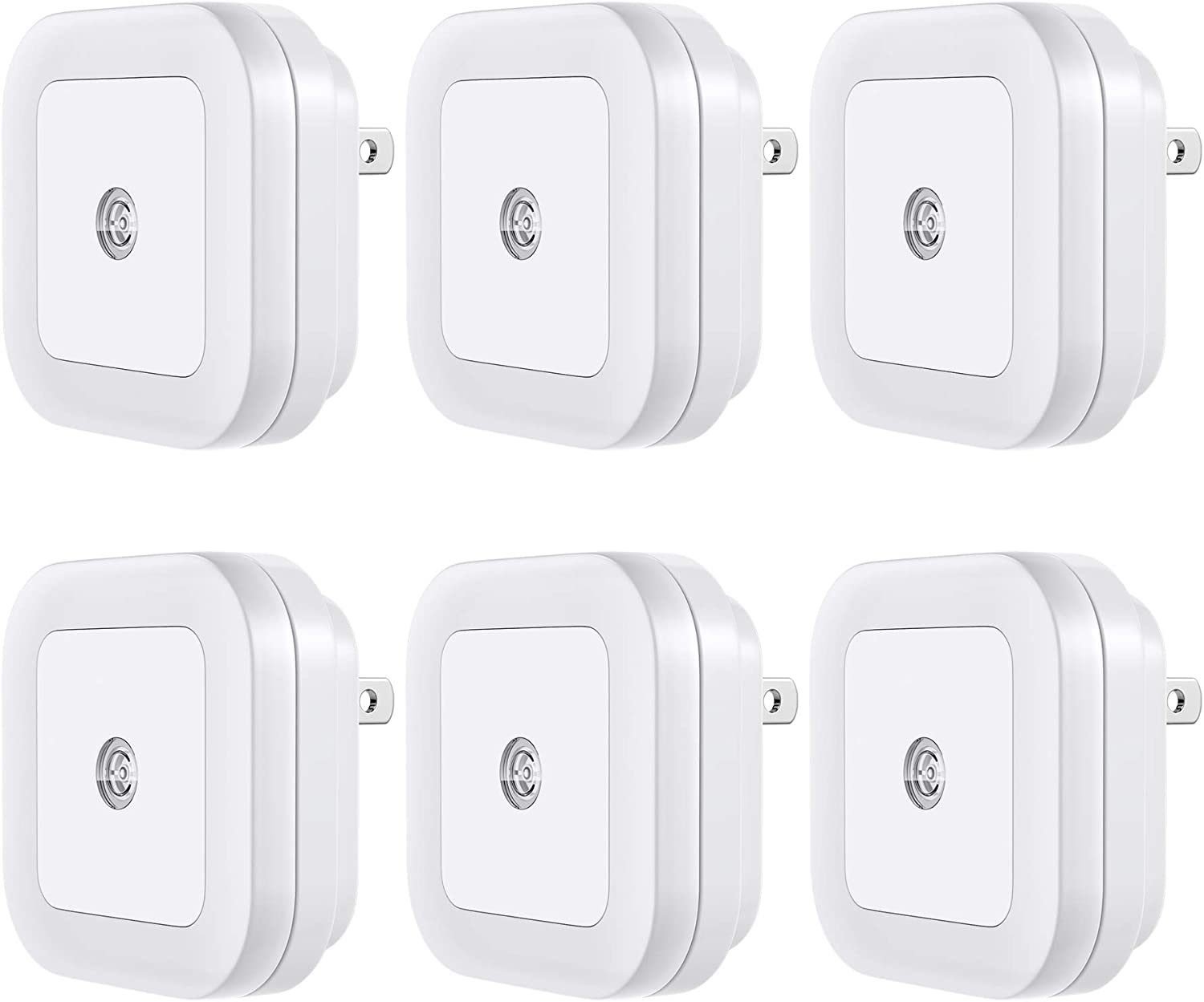 Wall Outlet LED Night Light Cool White (6 Pack)
